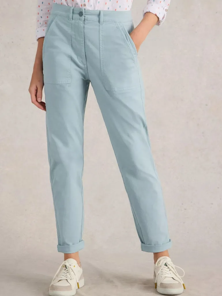 White Stuff Twister Chino Trouser Light Blue